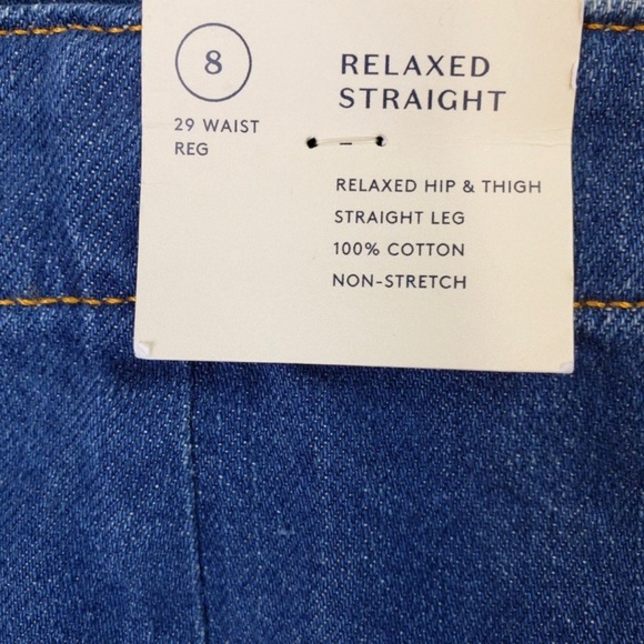 NWT Universal Thread Relaxed Straight Non-Stretch Jeans Size 8 - Picture 6 of 7